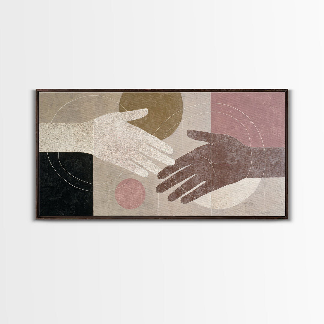 Hands Nearly Touching Canvas Print, Wedding Art, Contemporary Art, Living Room Decor, Abstract Art, Romance, Custom Art, WED-2x1-36