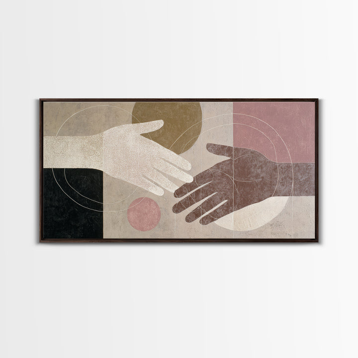 Hands Nearly Touching Canvas Print, Wedding Art, Contemporary Art, Living Room Decor, Abstract Art, Romance, Custom Art, WED-2x1-36