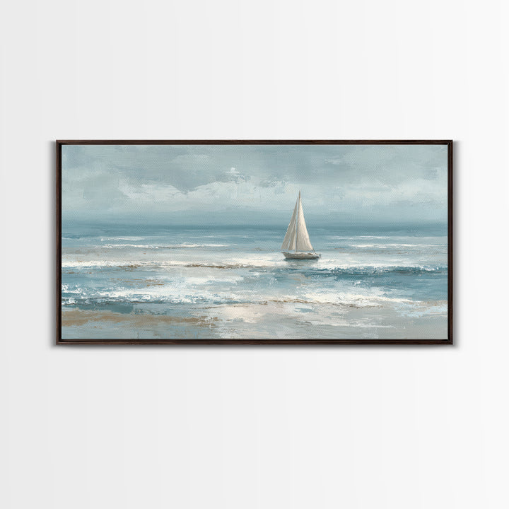 Honeymoon Coastal Sunset Framed Canvas Print, Wedding Art, Statement Artwork, Living Room Decor, Romance, Custom Portrait, WED-2x1-37
