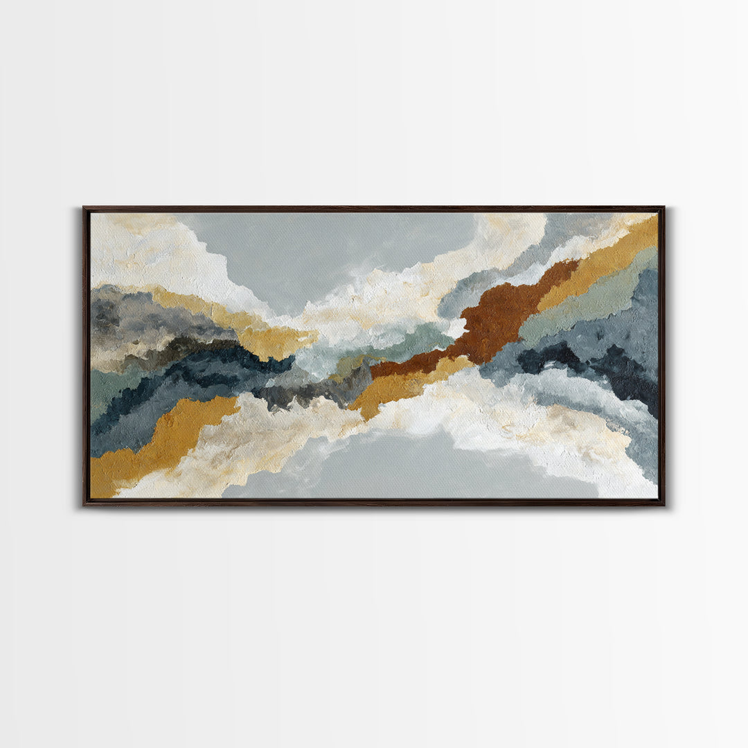 Bridal Veil Texture Abstract Framed Canvas Print, Wedding Art, Printable Art, Living Room Decor, Abstract Art, Romance, WED-2x1-51