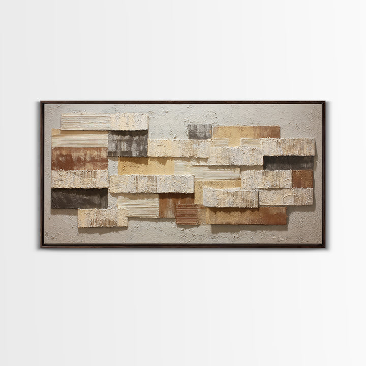 Lace Pattern Ivory Abstraction Framed Canvas Print, Wedding Art, Rustic Wedding, Living Room Decor, Abstract Art, Romance, WED-2x1-87