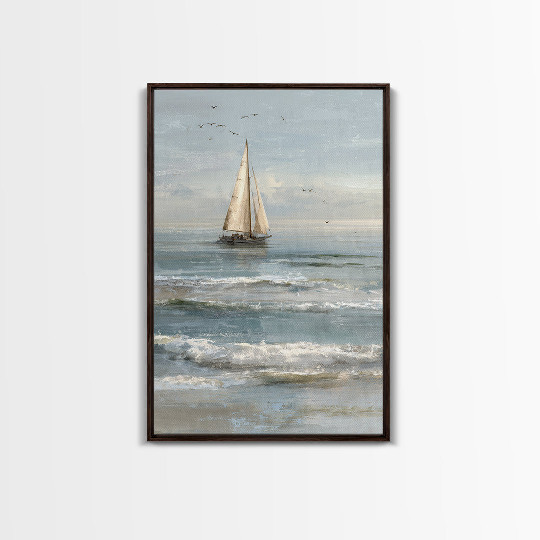 Honeymoon Coastal Sunset Framed Canvas Print, Wedding Art, Boho Decor, Living Room Decor, Fine Art, Romance, Art Print, WED-2x3-1