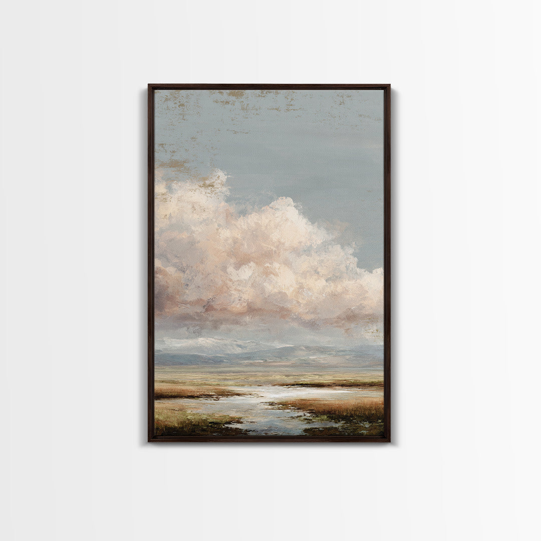 Blush Cloudscape with Dreamy Atmosphere Canvas Print, Wedding Art, Personalized Wedding, Living Room Decor, Fine Art, Romance, WED-2x3-23
