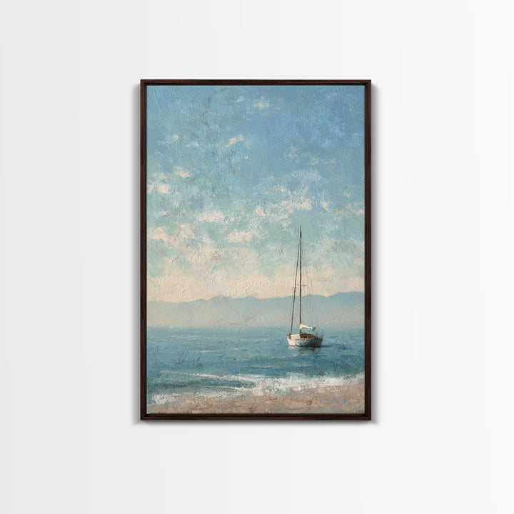 Honeymoon Coastal Sunset Framed Canvas Print, Wedding Art, Boho Decor, Living Room Decor, Fine Art, Romance, Art Print, WED-2x3-25