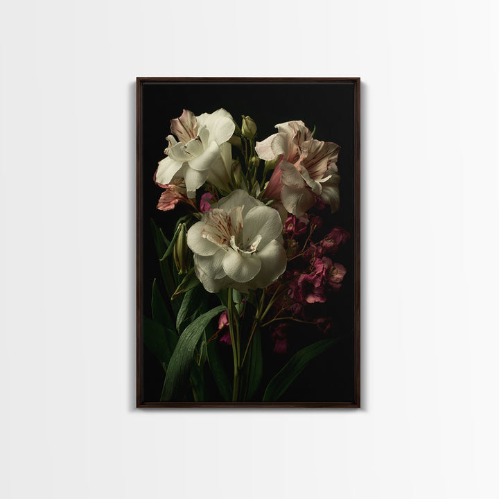 Classic Church Bells and Flowers Without Interior Framed Canvas Print, Wedding Art, Home Decor, Living Room Decor, Romance, WED-2x3-26