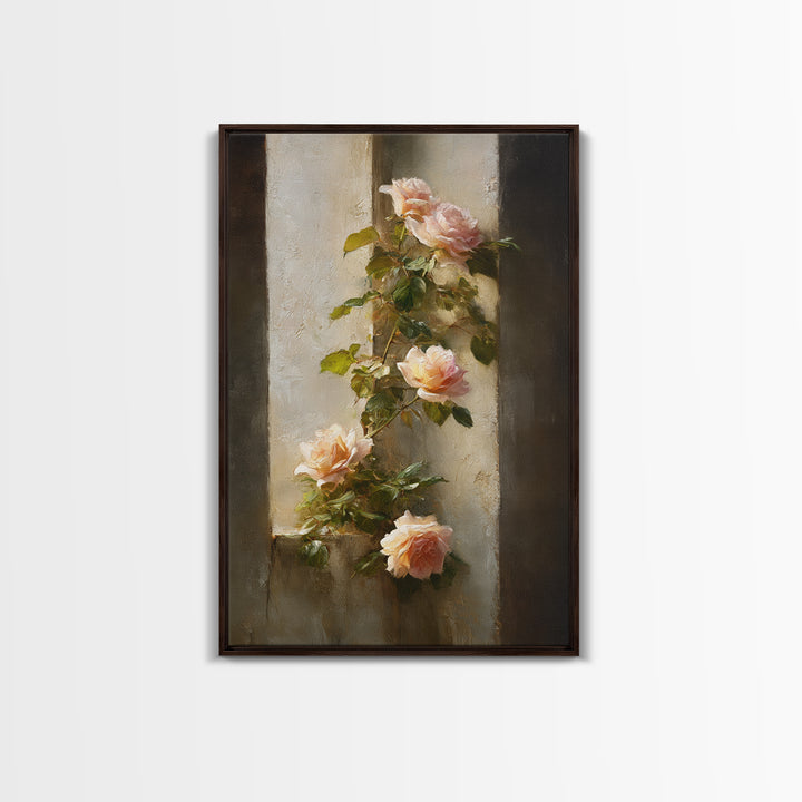 Classic Church Bells and Flowers Without Interior Canvas Print, Wedding Art, Statement Artwork, Living Room Decor, Oil Painting, WED-2x3-50