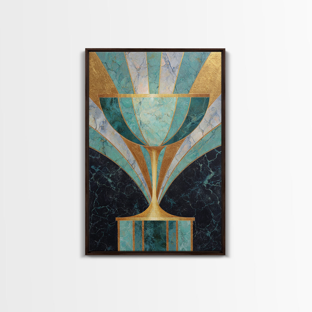 Champagne Coupe Tower Framed Canvas Print, Wedding Art, Contemporary Art, Living Room Decor, Oil Painting, Romance, Custom Art, WED-2x3-53