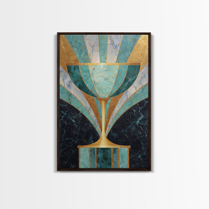 Champagne Coupe Tower Framed Canvas Print, Wedding Art, Contemporary Art, Living Room Decor, Oil Painting, Romance, Custom Art, WED-2x3-53