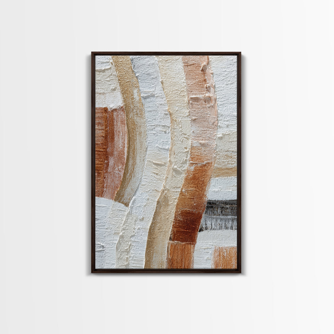 Bridal Veil Texture Abstract Framed Canvas Print, Wedding Art, Boho Decor, Living Room Decor, Abstract Art, Romance, Art Print, WED-2x3-63