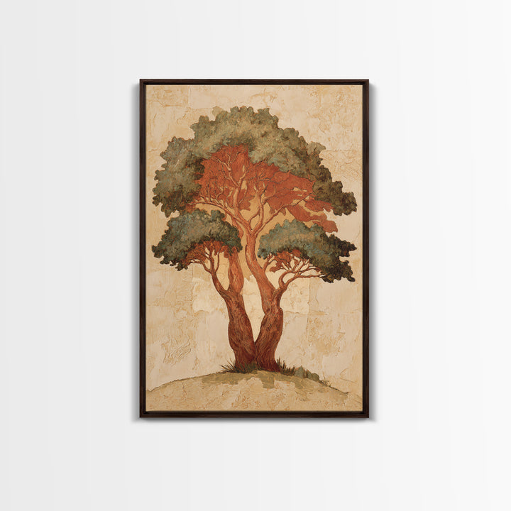 Two Intertwined Trees as Symbolic Artwork Canvas Print, Wedding Art, Custom Wedding Gift, Living Room Decor, Fine Art, Romance, WED-2x3-7