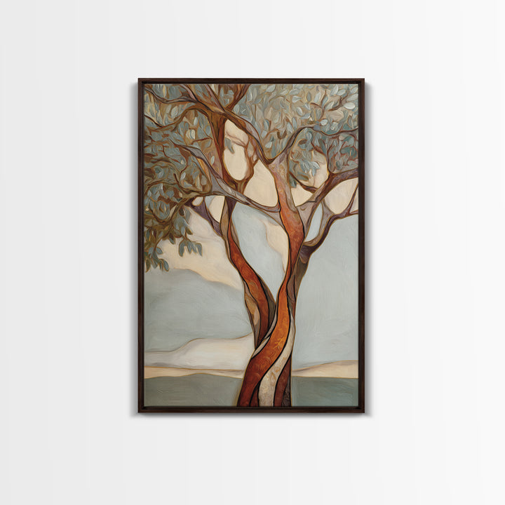 Two Intertwined Trees as Symbolic Artwork Canvas Print, Wedding Art, Fine Art Print, Living Room Decor, Fine Art, Romance, WED-2x3-79