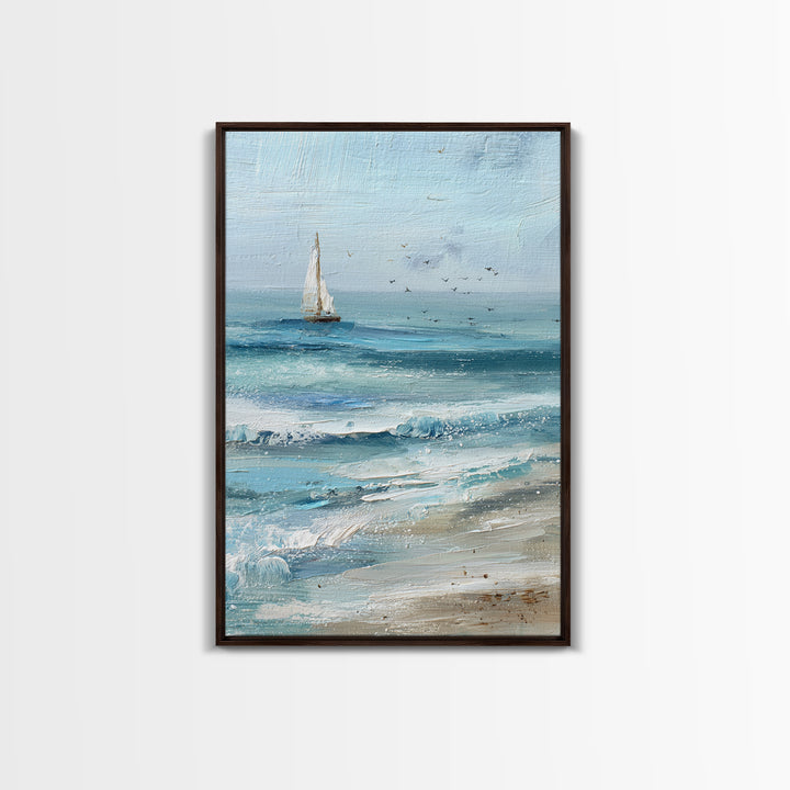 Honeymoon Coastal Sunset Framed Canvas Print, Wedding Art, Custom Portrait, Living Room Decor, Romance, Wedding Decoration, WED-2x3-97