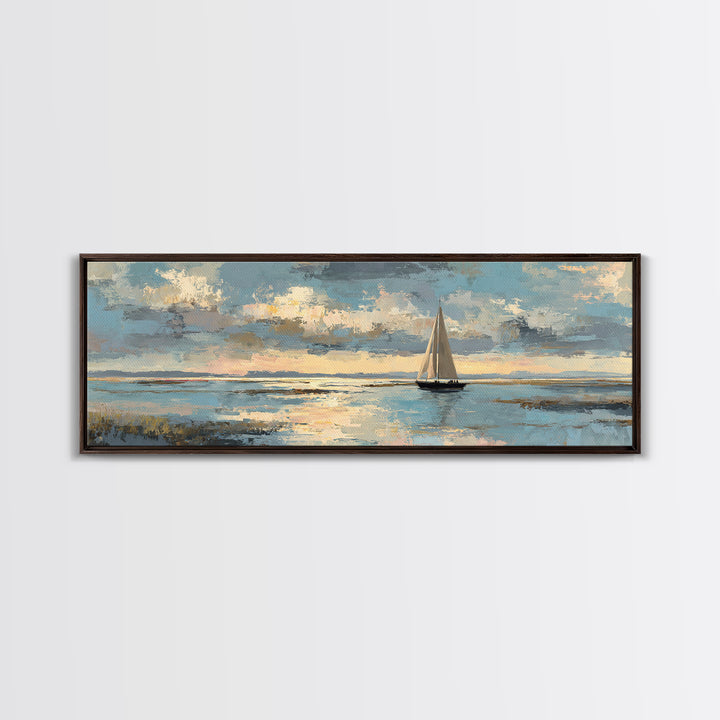 Honeymoon Coastal Sunset Canvas Print, Wedding Art, Framed Art, Living Room Decor, Fine Art, Romance, Bride and Groom, WED-3x1-33