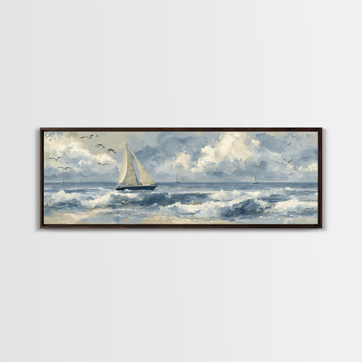 Honeymoon Coastal Sunset Framed Canvas Print, Wedding Art, Wedding Table Decor, Living Room Decor, Fine Art, Romance, WED-3x1-57