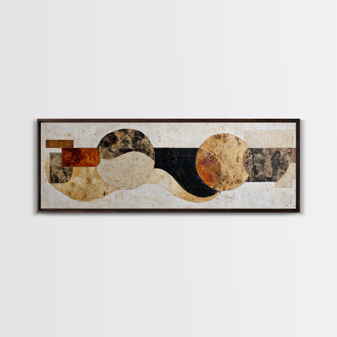 Lace Pattern Ivory Abstraction Framed Canvas Print, Wedding Art, Textured Painting, Living Room Decor, Abstract Art, Romance, WED-3x1-59
