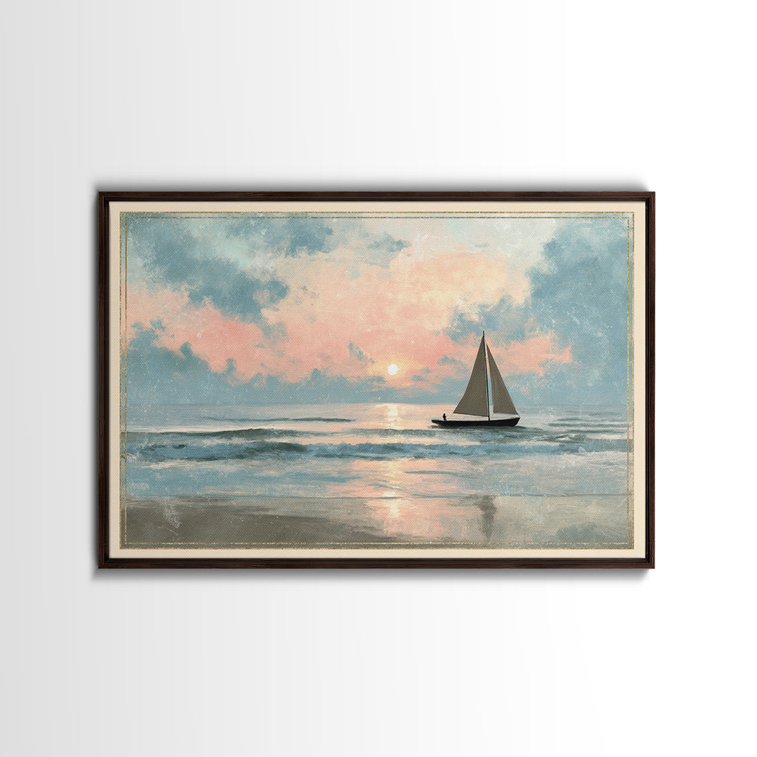 Honeymoon Coastal Sunset Canvas Print, Wedding Art, Printable Art, Living Room Decor, Fine Art, Romance, Beach Wedding, WED-3x2-21