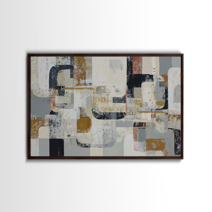 Lace Pattern Ivory Abstraction Framed Canvas Print, Wedding Art, Wedding Guest Book, Living Room Decor, Fine Art, Romance, WED-3x2-23