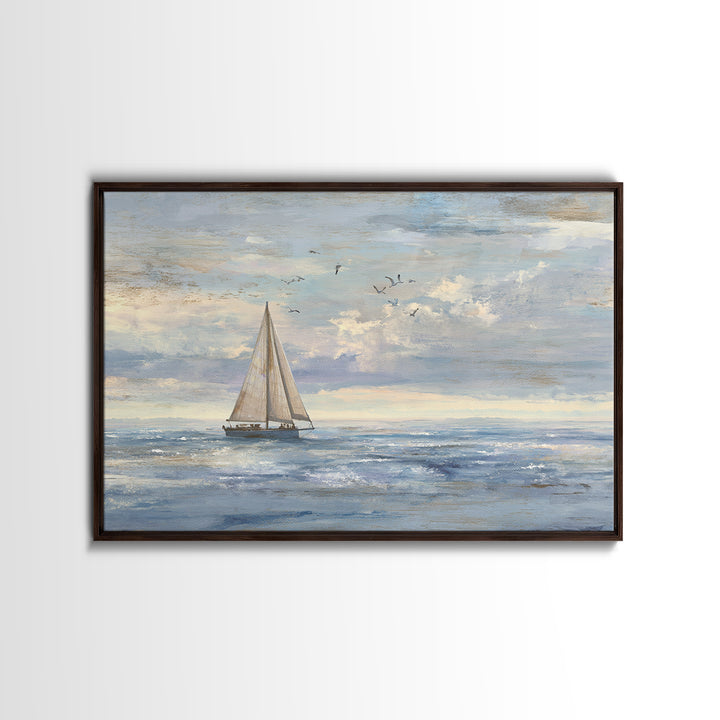Honeymoon Coastal Sunset Framed Canvas Print, Wedding Art, Jewish Art, Living Room Decor, Romance, Personalized Wedding, WED-3x2-45