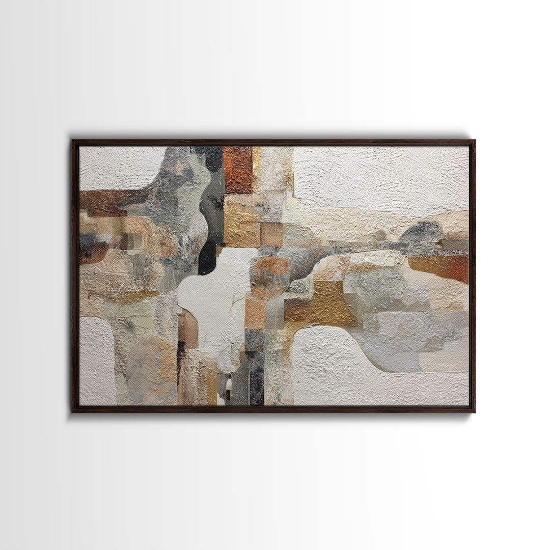 Lace Pattern Ivory Abstraction Framed Canvas Print, Wedding Art, Wedding Poster, Living Room Decor, Fine Art, Romance, WED-3x2-47