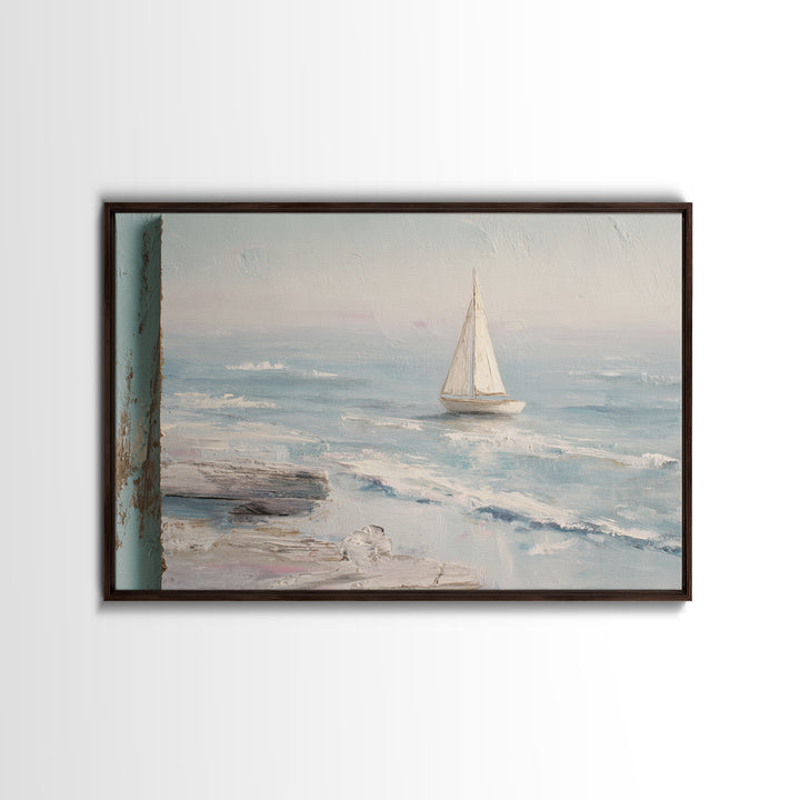Honeymoon Coastal Sunset Framed Canvas Print, Wedding Art, Jewish Art, Living Room Decor, Romance, Personalized Wedding, WED-3x2-69