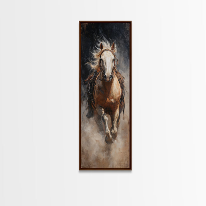 Wild Mustang Herd Canvas Print, Western Art, Gallery Decor, Southwestern Decor, Fine Art, Frontier, Wall Art, Home Decor, WES-1x3-14