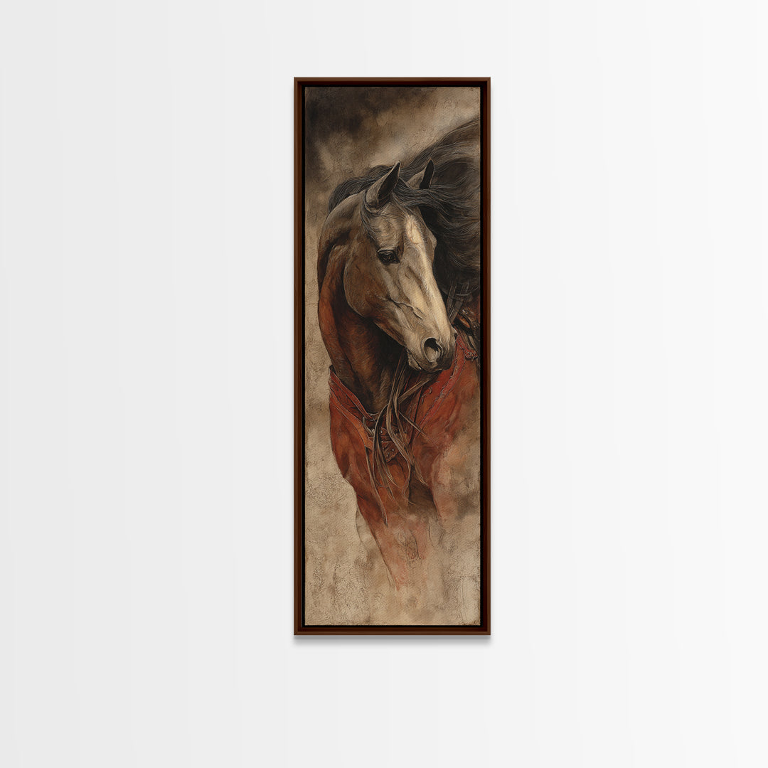 Cowboy Campfire under Starry Sky Canvas Print, Western Art, Western Wall Decor, Southwestern Decor, Fine Art, Frontier, WES-1x3-26