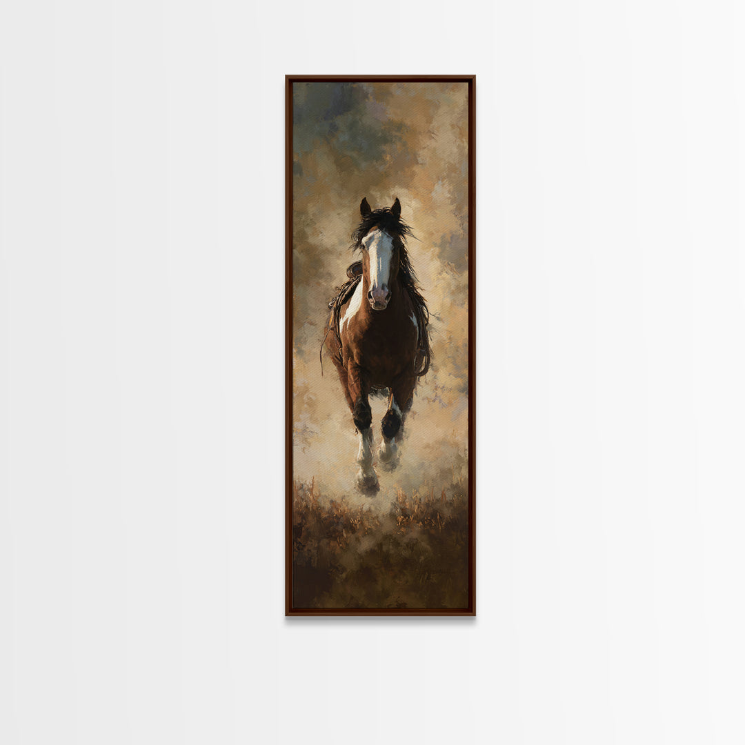 Train Crossing Western Plains Framed Canvas Print, Western Art, Western Wall Decor, Southwestern Decor, Fine Art, Frontier, WES-1x3-83