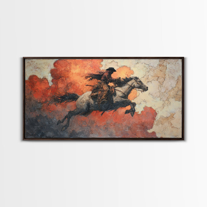 Old Revolver and Roses Canvas Print, Western Art, Downloadable Art, Southwestern Decor, Fine Art, Frontier, Gallery Decor, WES-2x1-63