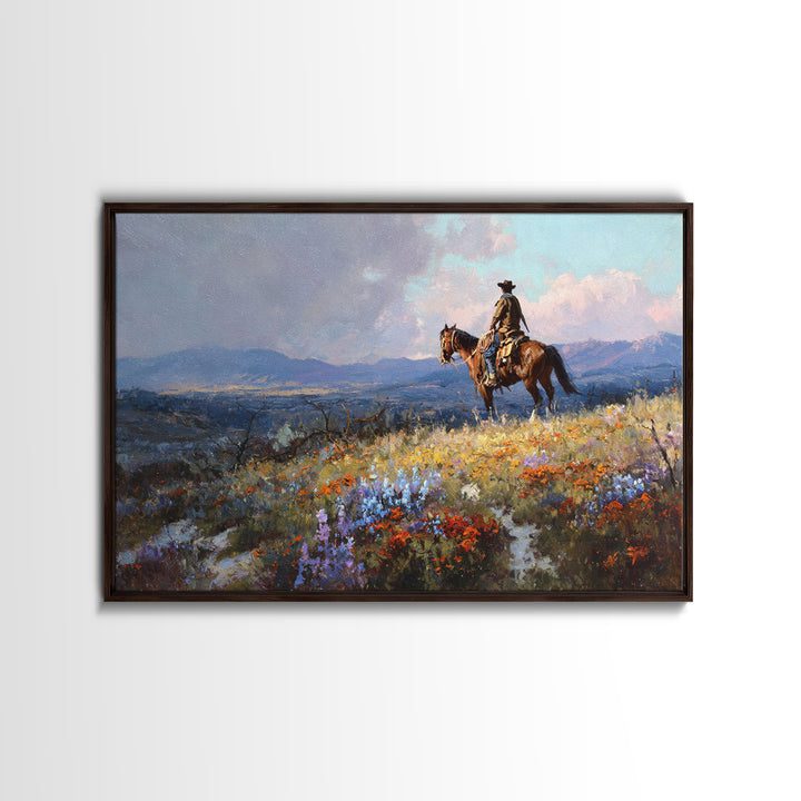 Sun Bleached Ranch Gate Framed Canvas Print, Western Art, Statement Artwork, Southwestern Decor, Fine Art, Frontier, Painting, WES-3x2-19