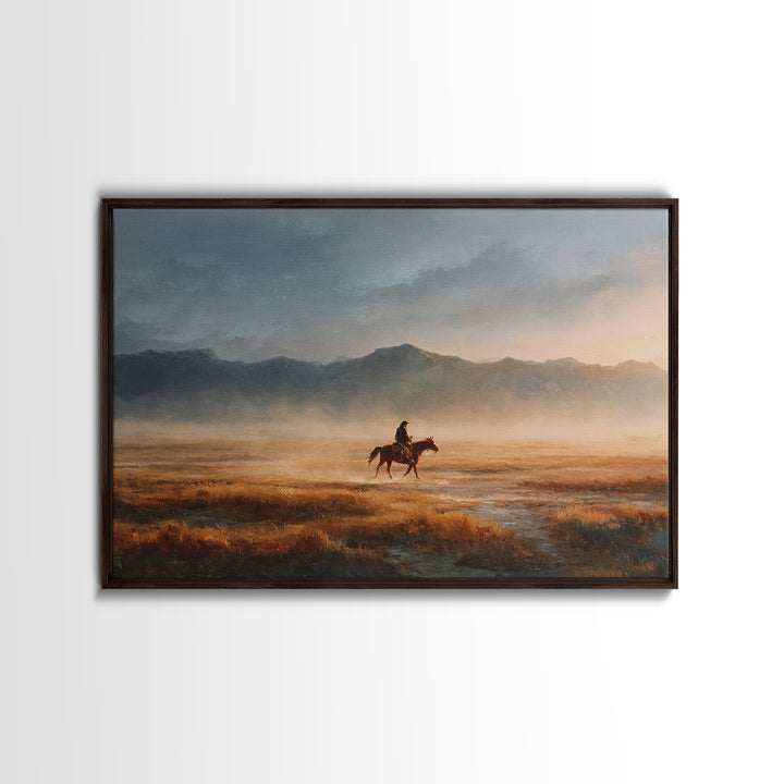 Train Crossing Western Plains Canvas Print, Western Art, Western Prints, Southwestern Decor, Fine Art, Frontier, Luxury Decor, WES-3x2-3