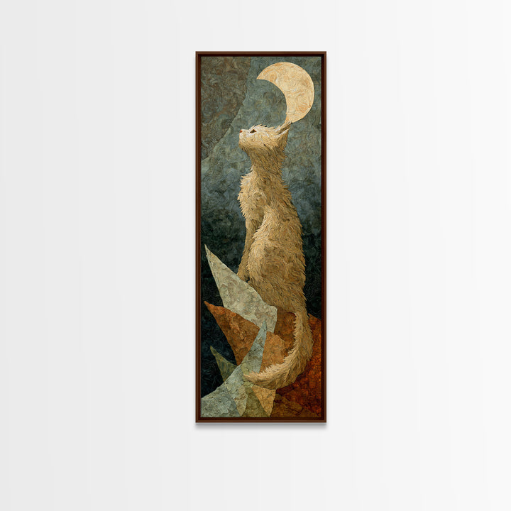 Cat Sailing a Paper Boat Canvas Print, Whimsical Art, Gallery Decor, Living Room Decor, Fine Art, Wonder, Wall Art, Home Decor, WHI-1x3-38