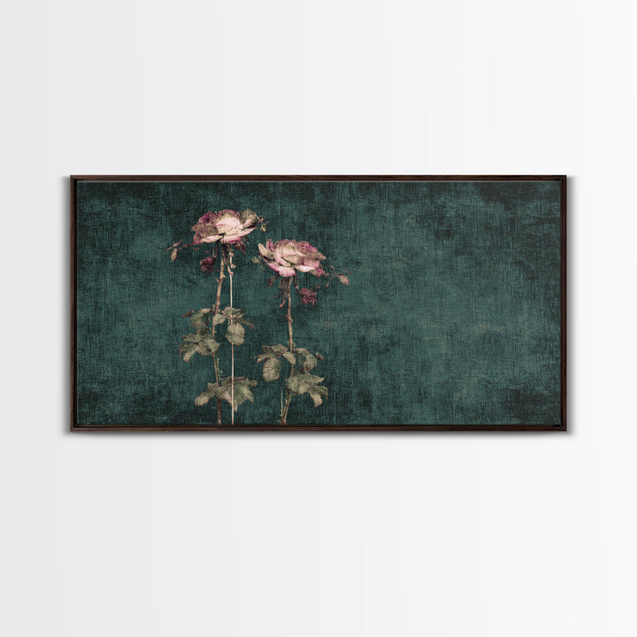 Robot Watering a Single Flower Canvas Print, Whimsical Art, Pet Portrait, Living Room Decor, Wonder, Abstract Wall Art, WHI-2x1-41