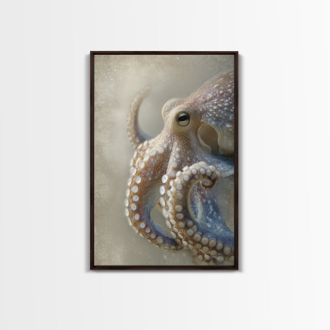 Octopus Conductor with Tiny Instruments Canvas Print, Whimsical Art, Prints, Living Room Decor, Fine Art, Wonder, Printable Art, WHI-2x3-50