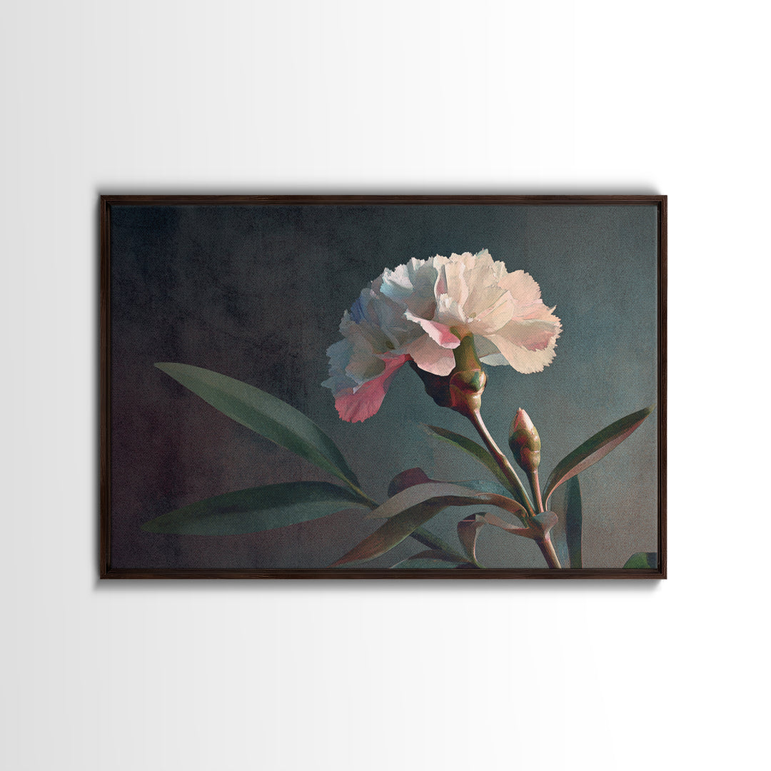 Robot Watering a Single Flower Canvas Print, Whimsical Art, Neutral Decor, Living Room Decor, Oil Painting, Wonder, Home Decor, WHI-3x2-73