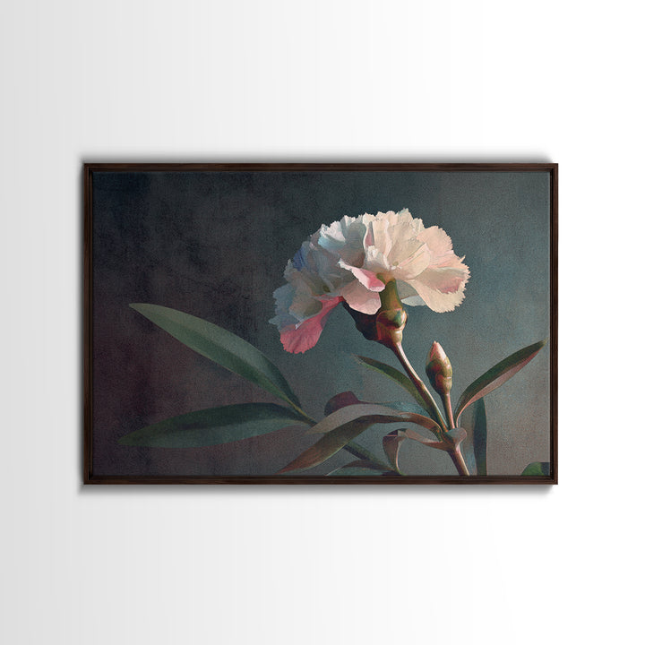Robot Watering a Single Flower Canvas Print, Whimsical Art, Neutral Decor, Living Room Decor, Oil Painting, Wonder, Home Decor, WHI-3x2-73