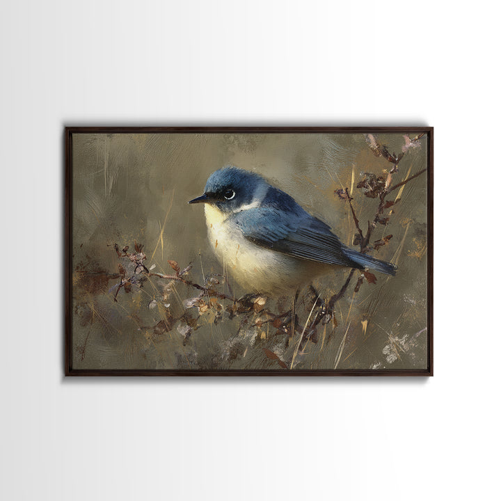 Bird Delivering a Tiny Love Letter Framed Canvas Print, Whimsical Art, Nursery Wall Art, Living Room Decor, Fine Art, Wonder, WHI-3x2-99