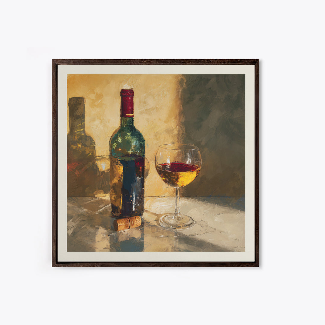 Wine Tasting Flight Rendered as Elegant Still Canvas Print, Winery Art, Gallery Wall Art, Winery Decor, Fine Art, Vineyard, WIN-1x1-10