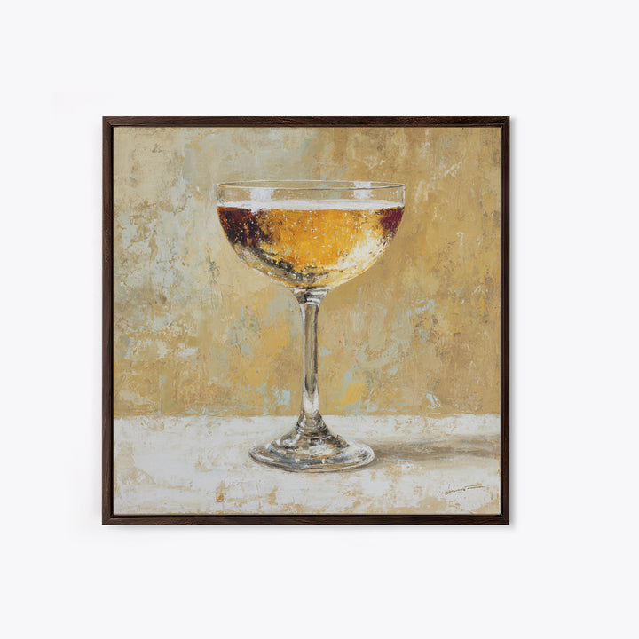 Champagne Coupe with Bubbles and Light Canvas Print, Winery Art, Kitchen Art, Winery Decor, Watercolor Art, Vineyard, WIN-1x1-19
