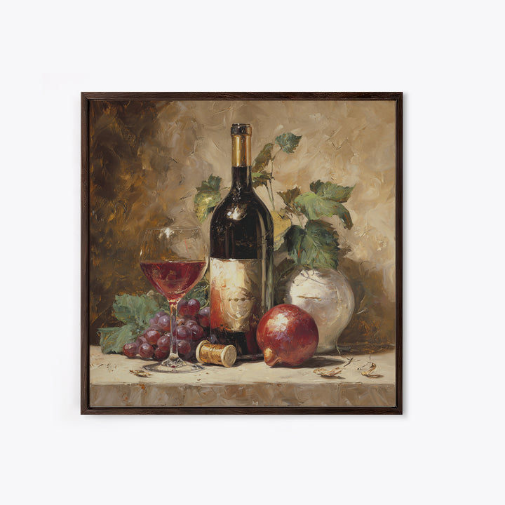 Red Wine Swirl Abstract Framed Canvas Print, Winery Art, Boho Decor, Winery Decor, Fine Art, Vineyard, Art Print, WIN-1x1-79