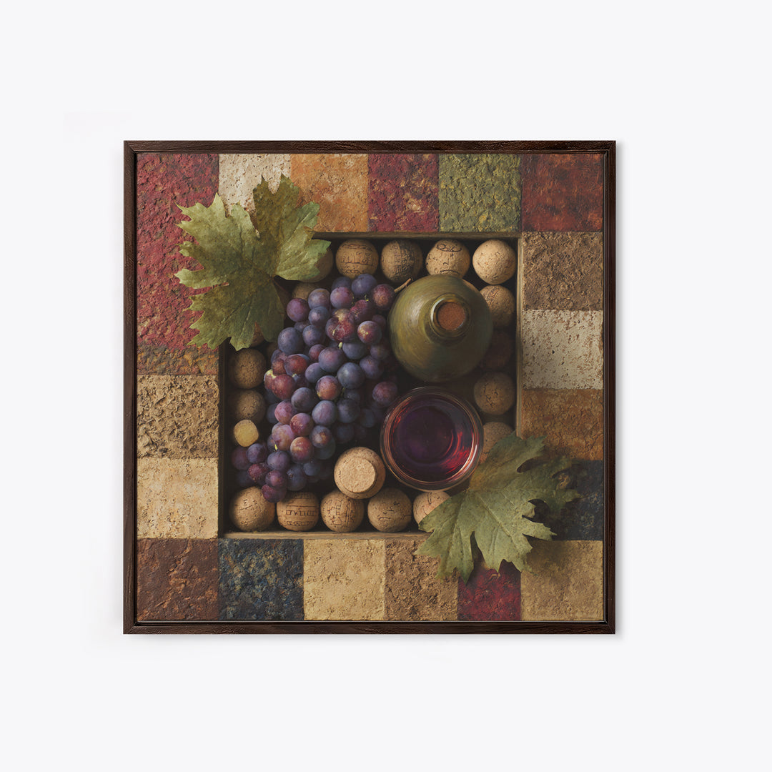 Corks Arranged as Geometric Pattern Canvas Print, Winery Art, Neutral Decor, Winery Decor, Fine Art, Vineyard, Home Decor, WIN-1x1-90
