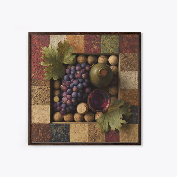 Corks Arranged as Geometric Pattern Canvas Print, Winery Art, Neutral Decor, Winery Decor, Fine Art, Vineyard, Home Decor, WIN-1x1-90
