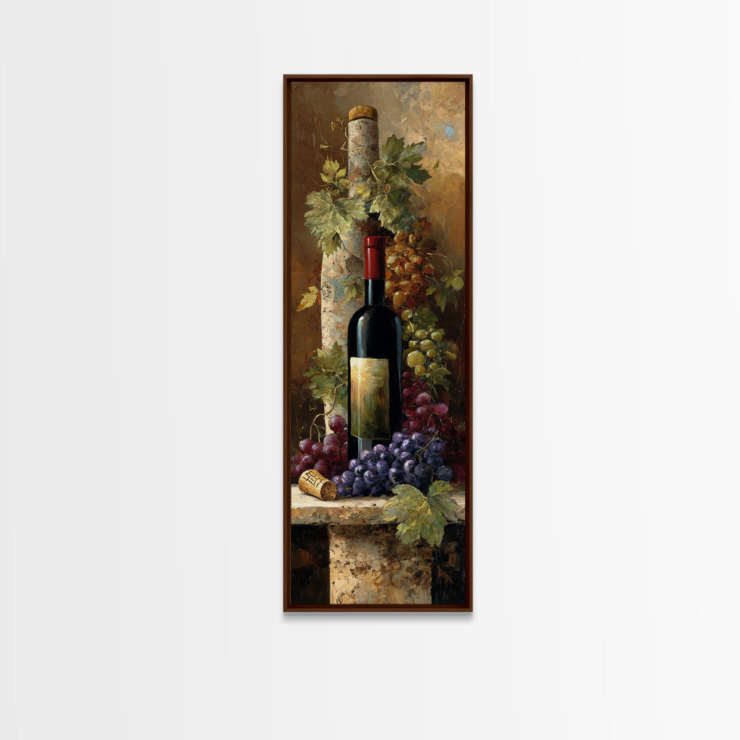French Vineyard Hills Canvas Print, Winery Art, Printable Wall Art, Winery Decor, Fine Art, Vineyard, Retro Wall Art, WIN-1x3-44