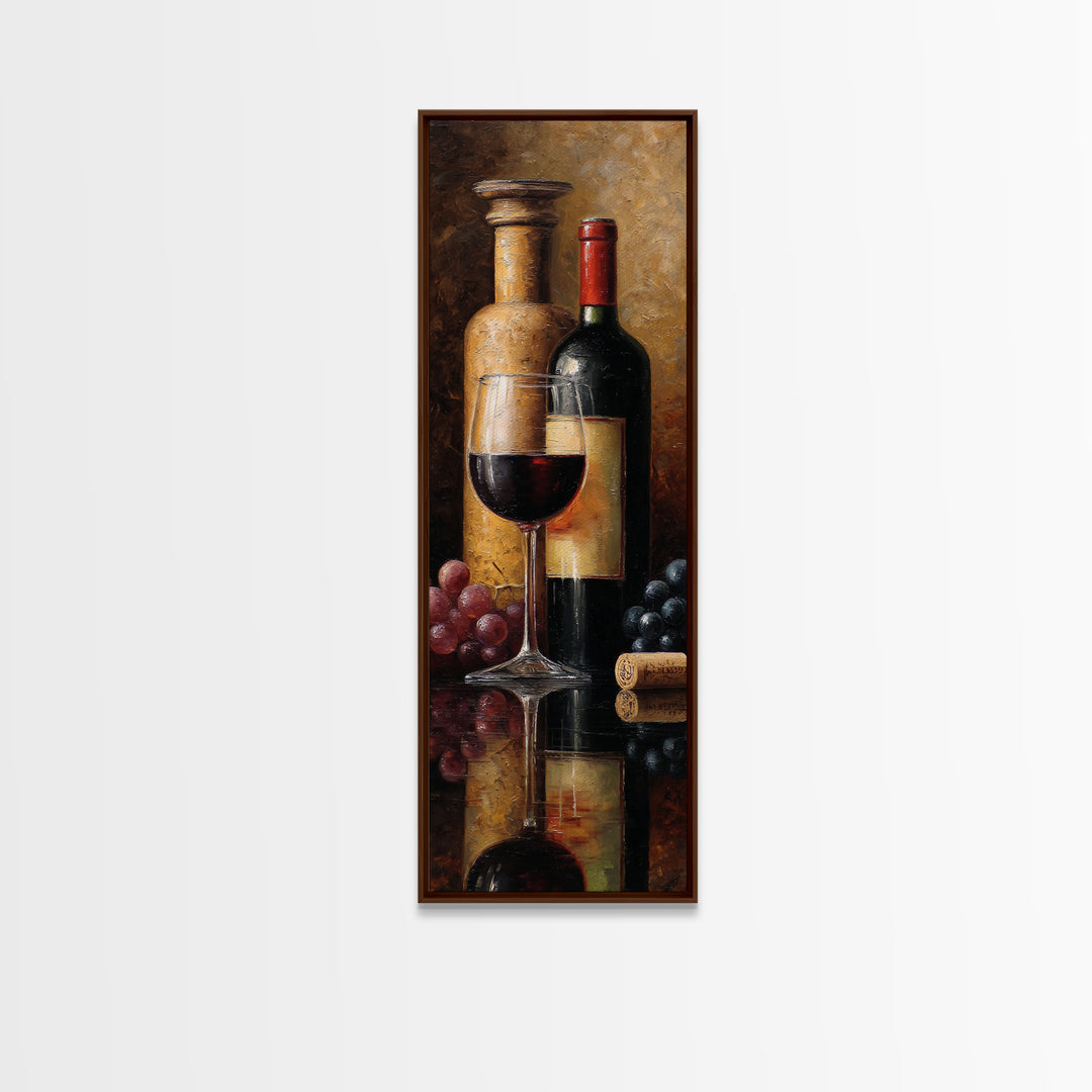 Wine Tasting Flight Rendered as Elegant Still Canvas Print, Winery Art, Room Decor, Winery Decor, Fine Art, Vineyard, WIN-1x3-94