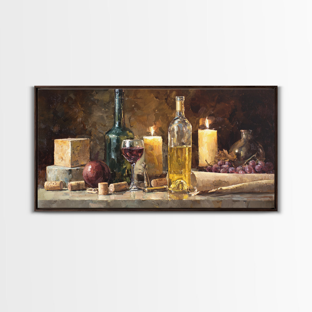 Corks Arranged as Geometric Pattern Framed Canvas Print, Winery Art, Luxury Decor, Winery Decor, Abstract Art, Vineyard, WIN-2x1-14