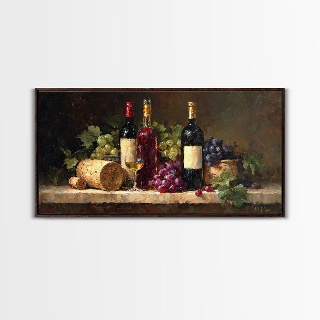 Burgundy Abstract with Gold Accents Framed Canvas Print, Winery Art, Printable Wall Art, Winery Decor, Fine Art, Vineyard, WIN-2x1-43