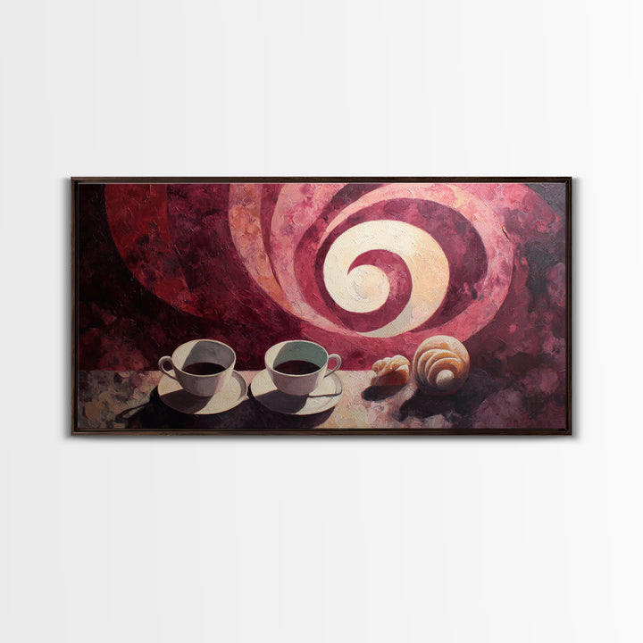 Red Wine Swirl Abstract Framed Canvas Print, Winery Art, Wall Art Print, Winery Decor, Abstract Art, Vineyard, Gallery Decor, WIN-2x1-99