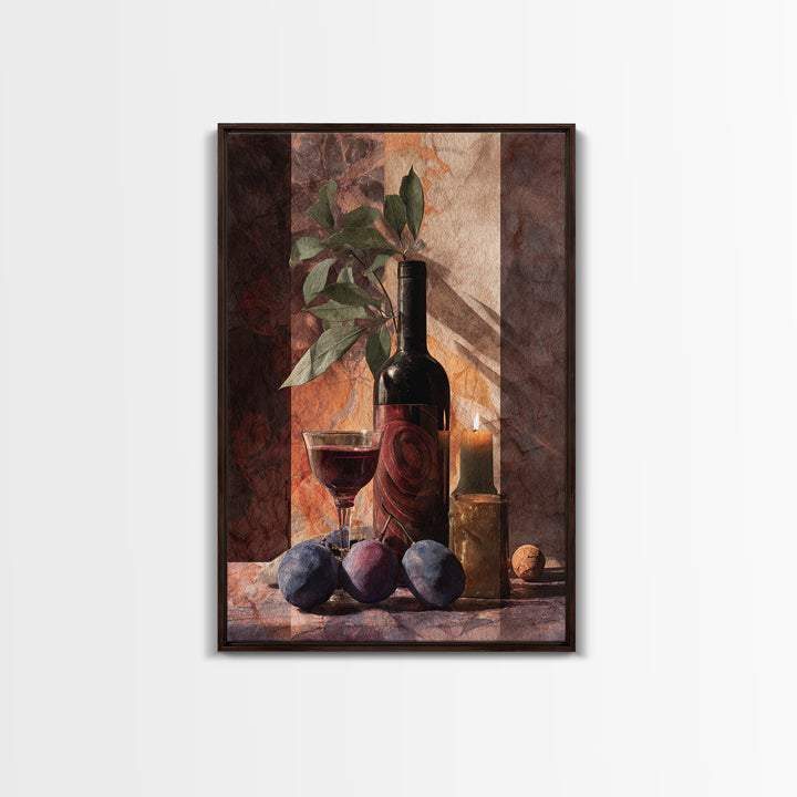 Red Wine Swirl Abstract Canvas Print, Winery Art, Minimalist Decor, Winery Decor, Fine Art, Vineyard, Artwork, Kitchen Decor, WIN-2x3-15