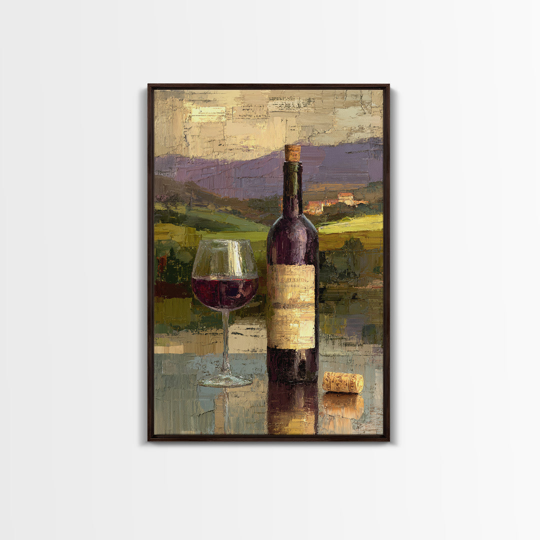 French Vineyard Hills Canvas Print, Winery Art, Gallery Decor, Winery Decor, Fine Art, Vineyard, Wall Art, Home Decor, WIN-2x3-16