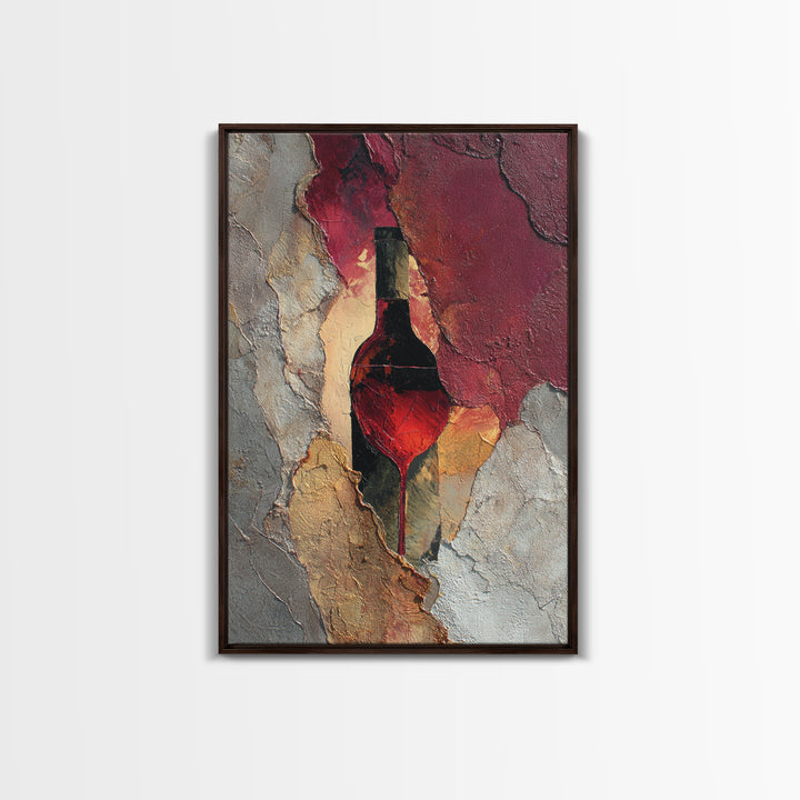 Red Wine Swirl Abstract Canvas Print, Winery Art, Wall Hanging, Winery Decor, Abstract Art, Vineyard, Preppy Wall Art, WIN-2x3-39