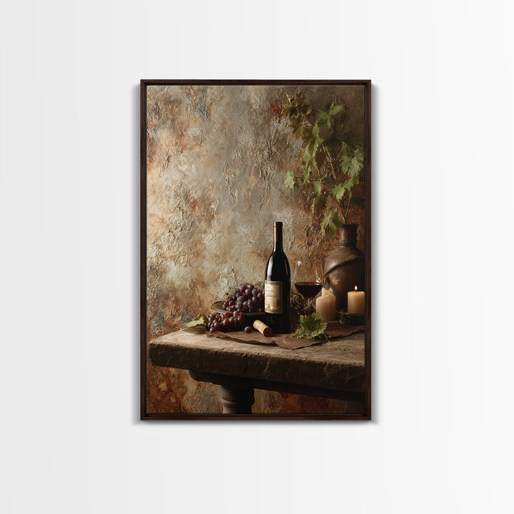 French Vineyard Hills Canvas Print, Winery Art, Contemporary Art, Winery Decor, Vineyard, Kitchen Decor, Kitchen Wall Art, WIN-2x3-40